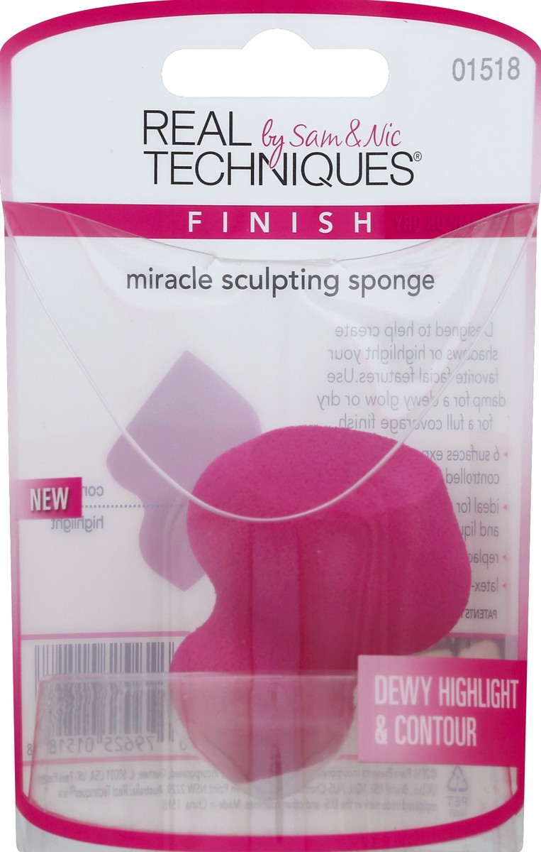 slide 2 of 2, Real Techniques Miracle Sculpting Facial Sponge, 1 ct