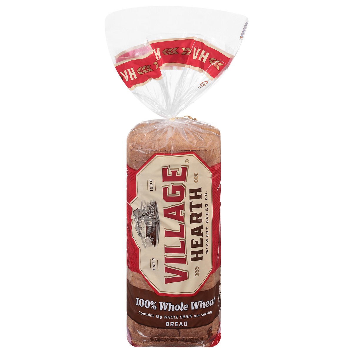 slide 1 of 13, Village Hearth 100% Whole Wheat Bread, 20 oz