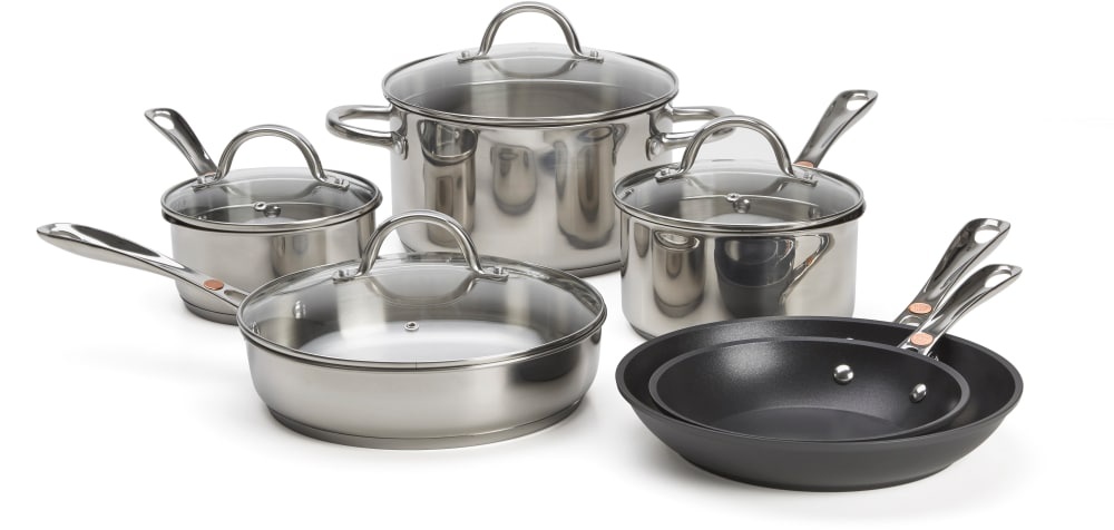 slide 1 of 1, Dash of That Stainless Steel Cookware Set, 10 ct