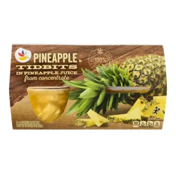 Pineapple Tidbits Fruit Cups in Juice - 4 ct