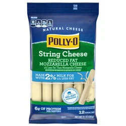 Polly-O String Cheese Mozzarella Cheese Snacks with 2% Milk - 12 ct