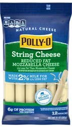 Polly-O String Cheese Mozzarella Cheese Snacks with 2% Milk - 12 ct