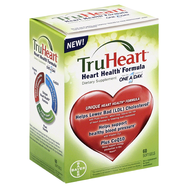 slide 1 of 1, TruHeart Heart Health Formula Dietary Supplement Softgels, 60 ct