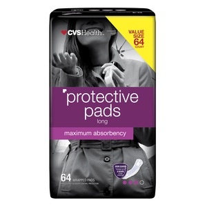 slide 1 of 1, CVS Health Protective Pads Maximum Absorbency, 64 ct