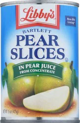 Libby's in Pear Juice Bartlett Pear Slices 15 oz