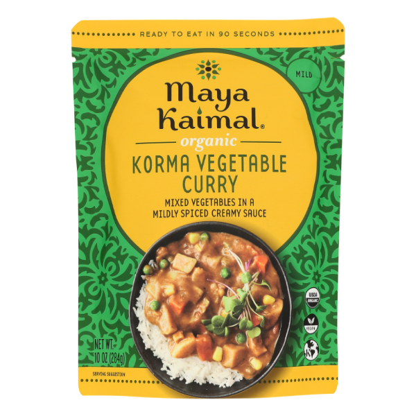 slide 1 of 1, Maya Kaimal Organic Mild Korma Vegetable Curry 10 oz, 10 oz