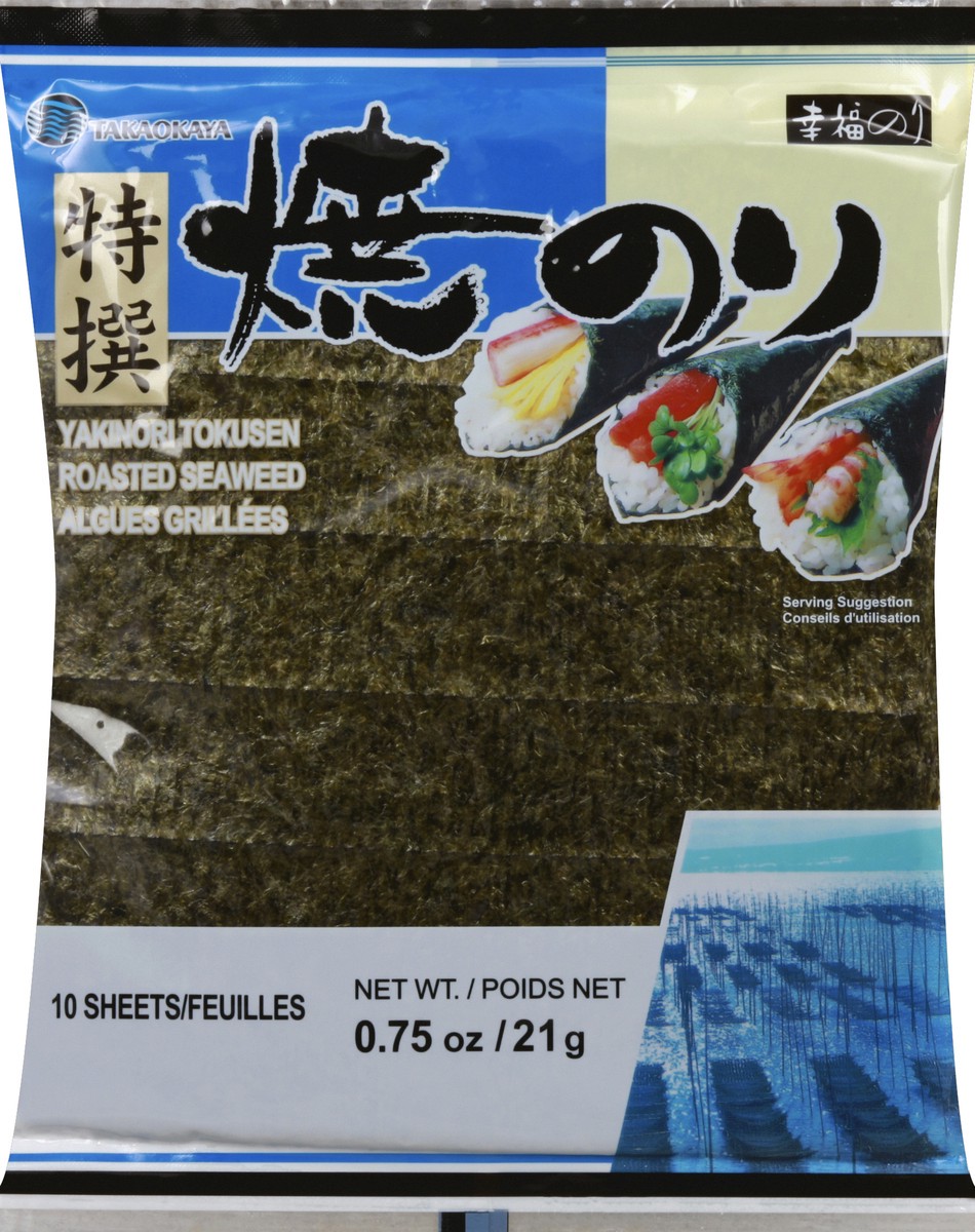 slide 5 of 6, Takaokaya Seaweed 10 ea, 10 ct