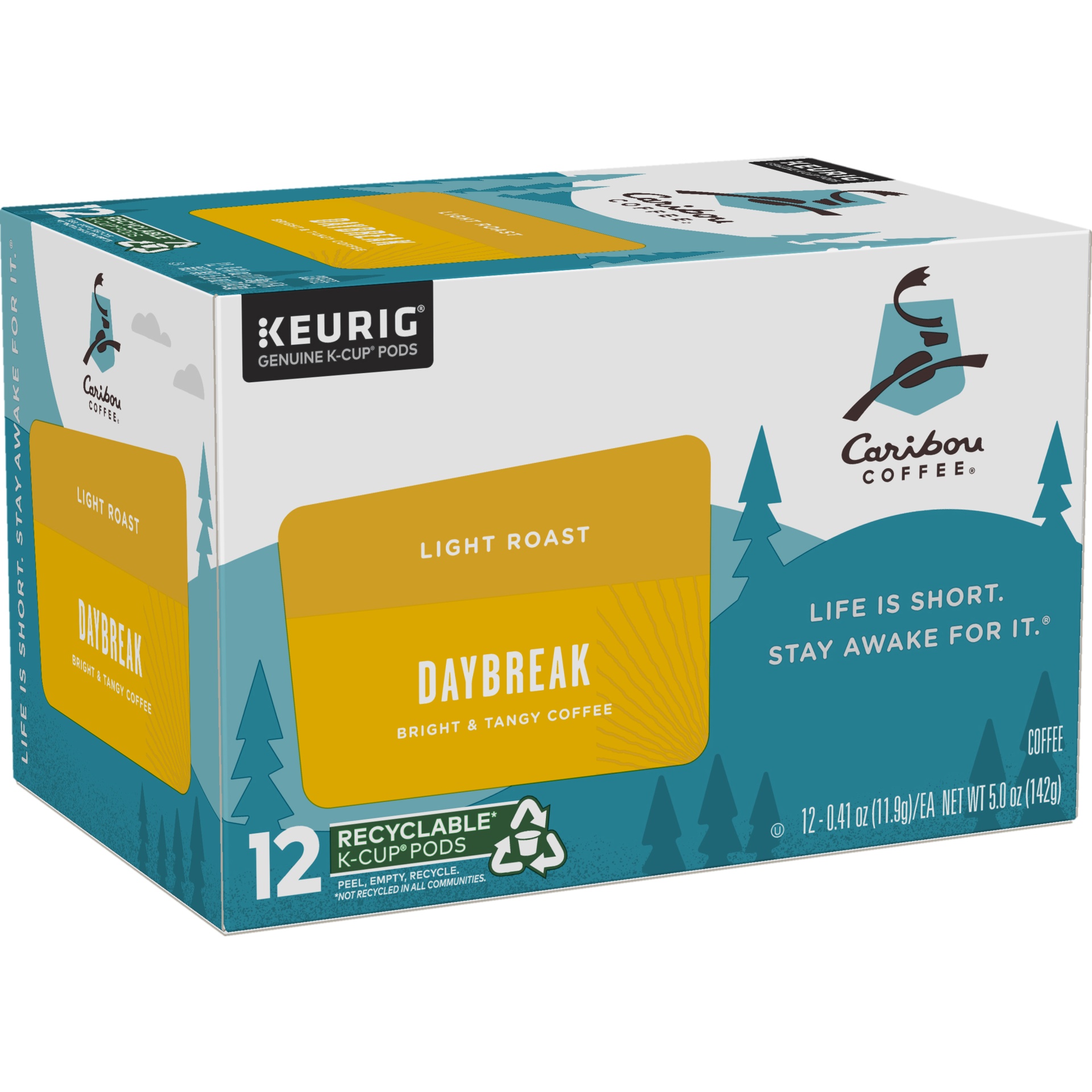 slide 2 of 4, Caribou Coffee Daybreak Morning Blend Light Roast K-Cups, 12 ct