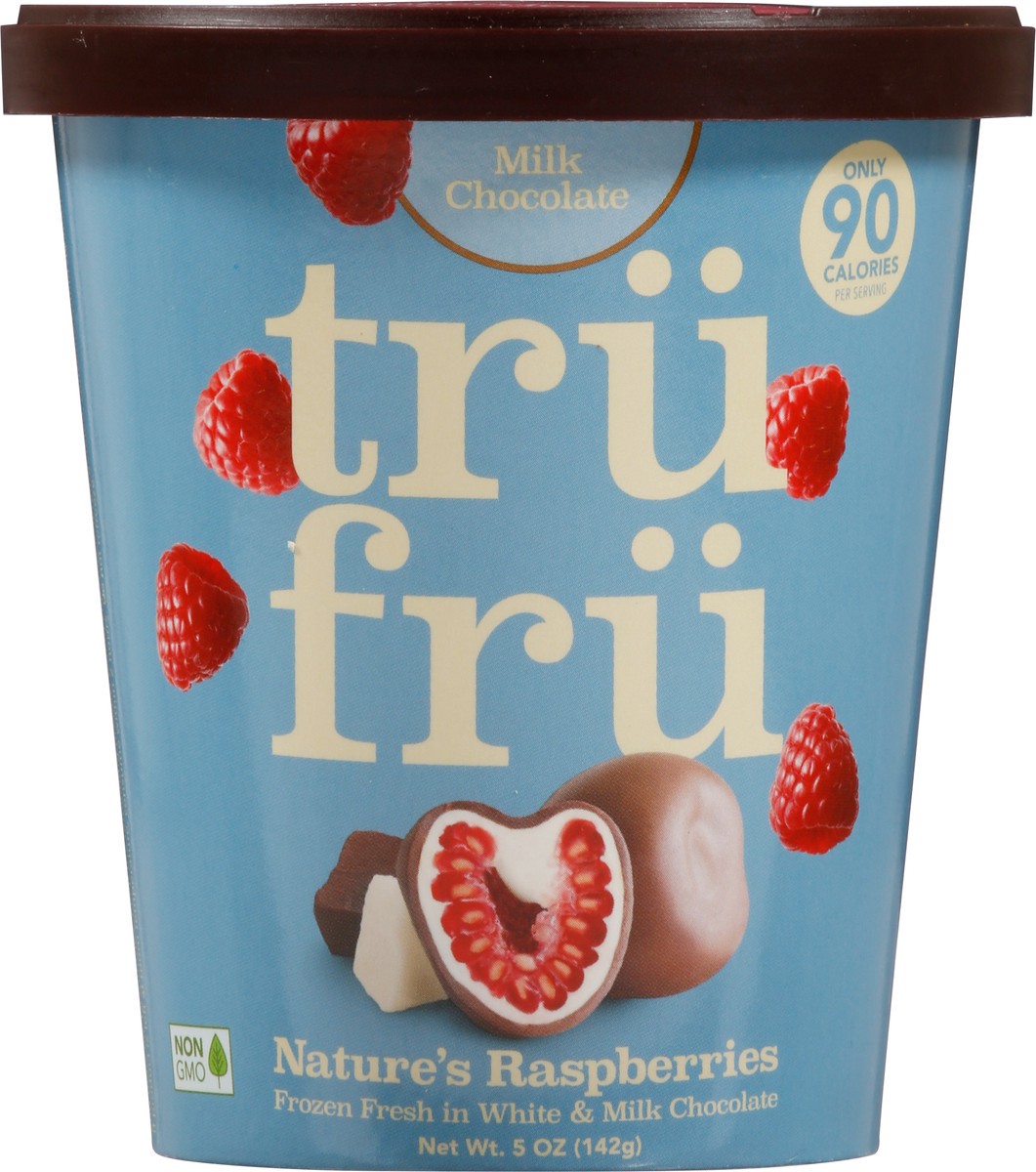 slide 9 of 11, Tru Fru Raspberries In White Milk Chocolate, 5 oz