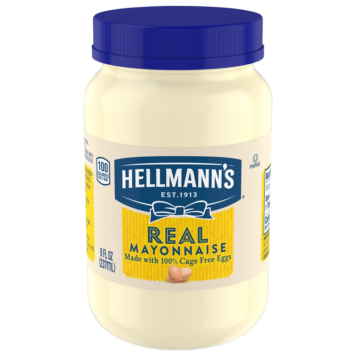 slide 1 of 2, Hellmann's Real mayonnaise jar 8 OZ, 8 fl oz