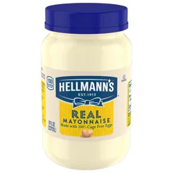 Hellmann's Real mayonnaise jar 8 OZ