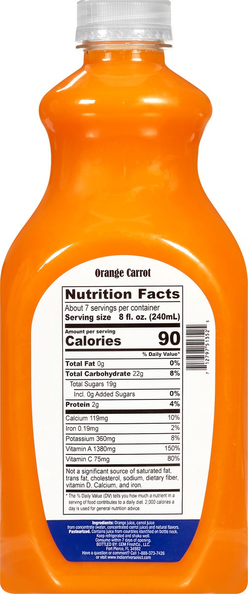 slide 4 of 12, Indian River Select Premium Orange Carrot Juice - 52 oz, 52 oz