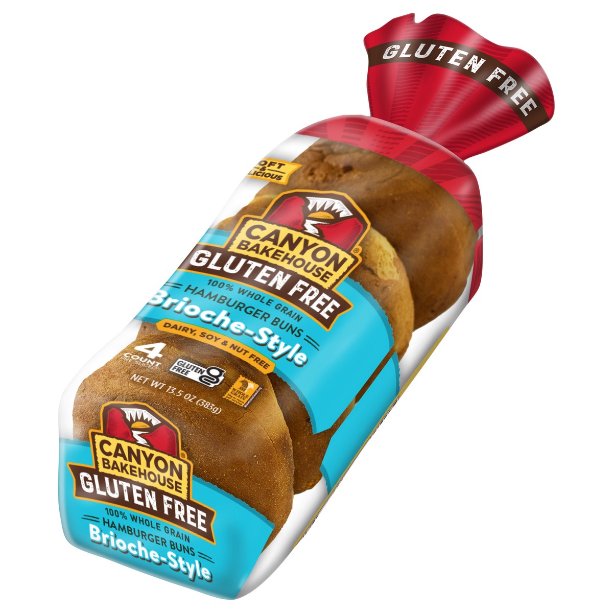 slide 3 of 11, Canyon Bakehouse Gluten Free 100% Whole Grain Brioche-Style Hamburger Buns 13.5 oz, 13.5 oz