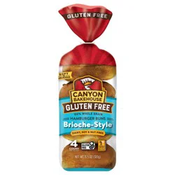 Canyon Bakehouse Gluten Free 100% Whole Grain Brioche-Style Hamburger Buns 13.5 oz