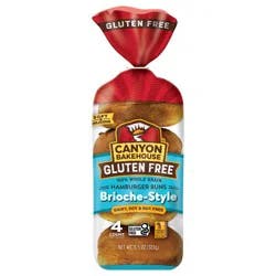 Canyon Bakehouse Gluten Free 100% Whole Grain Brioche-Style Hamburger Buns 13.5 oz