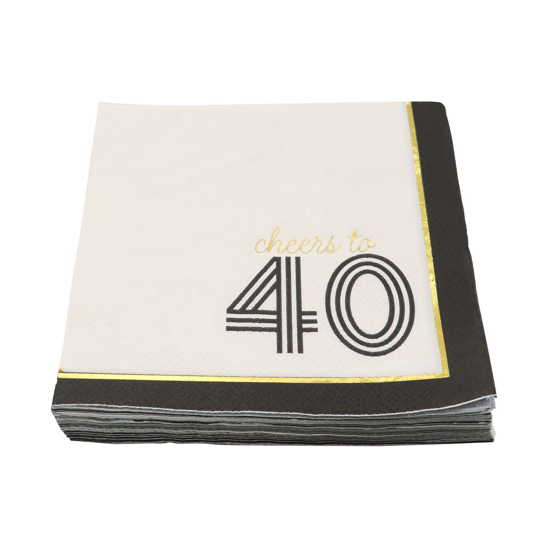 slide 2 of 3, Cheers To 40 Paper Beverage Napkins, 20ct. By Celebrate It, 20 ct