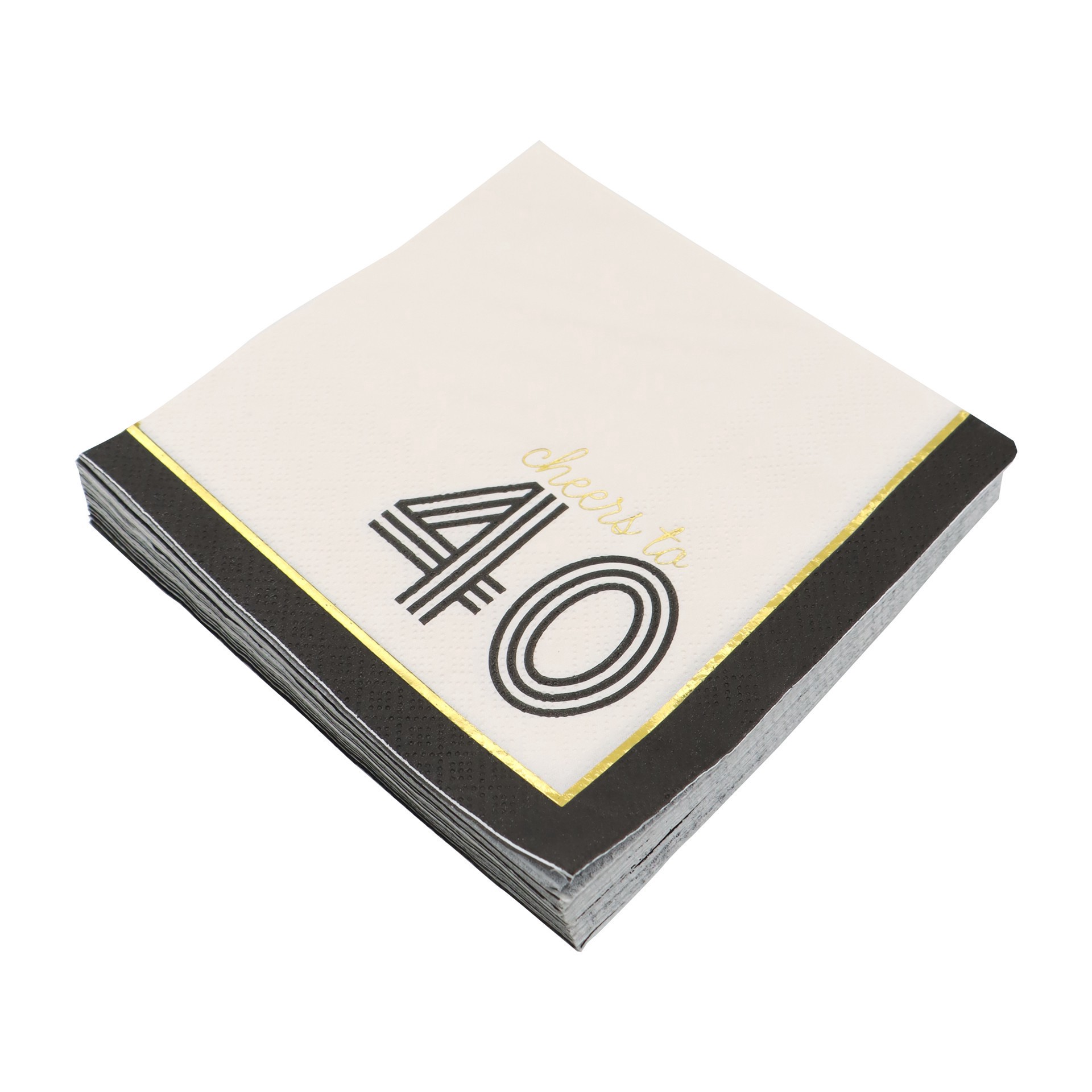 slide 3 of 3, Cheers To 40 Paper Beverage Napkins, 20ct. By Celebrate It, 20 ct