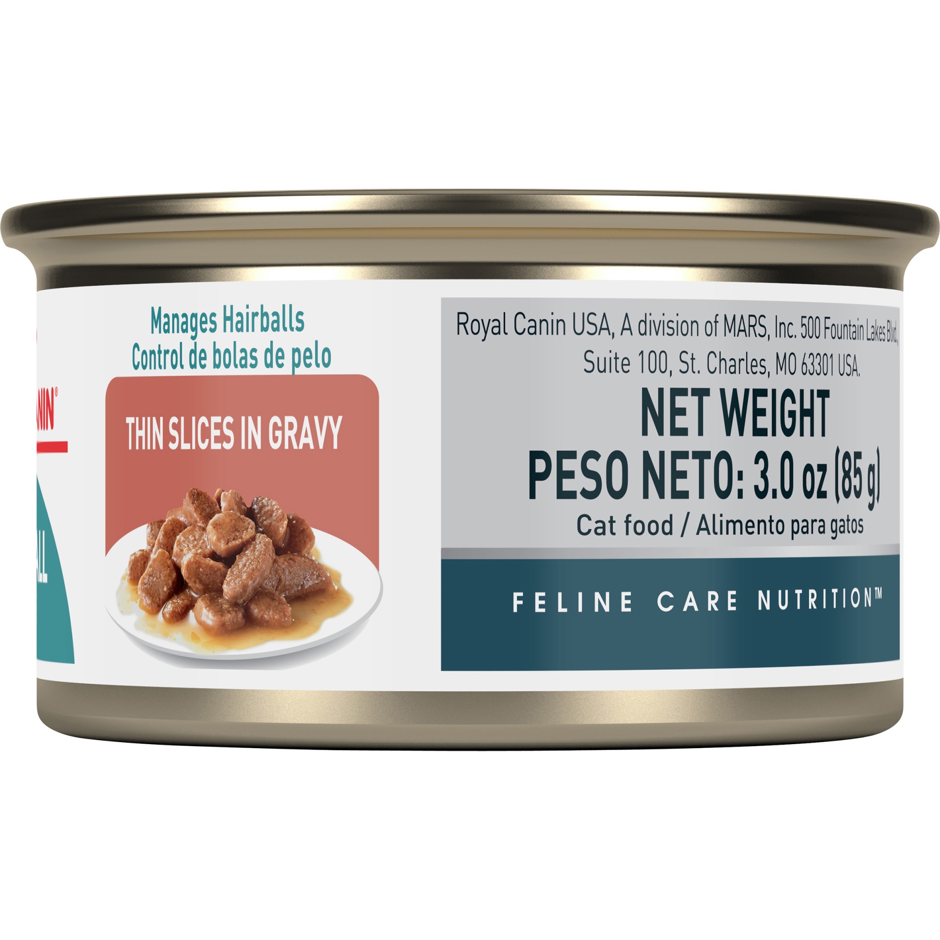 slide 3 of 7, Royal Canin Hairball Care Thin Slices in Gravy Wet Cat Food, 3 oz
