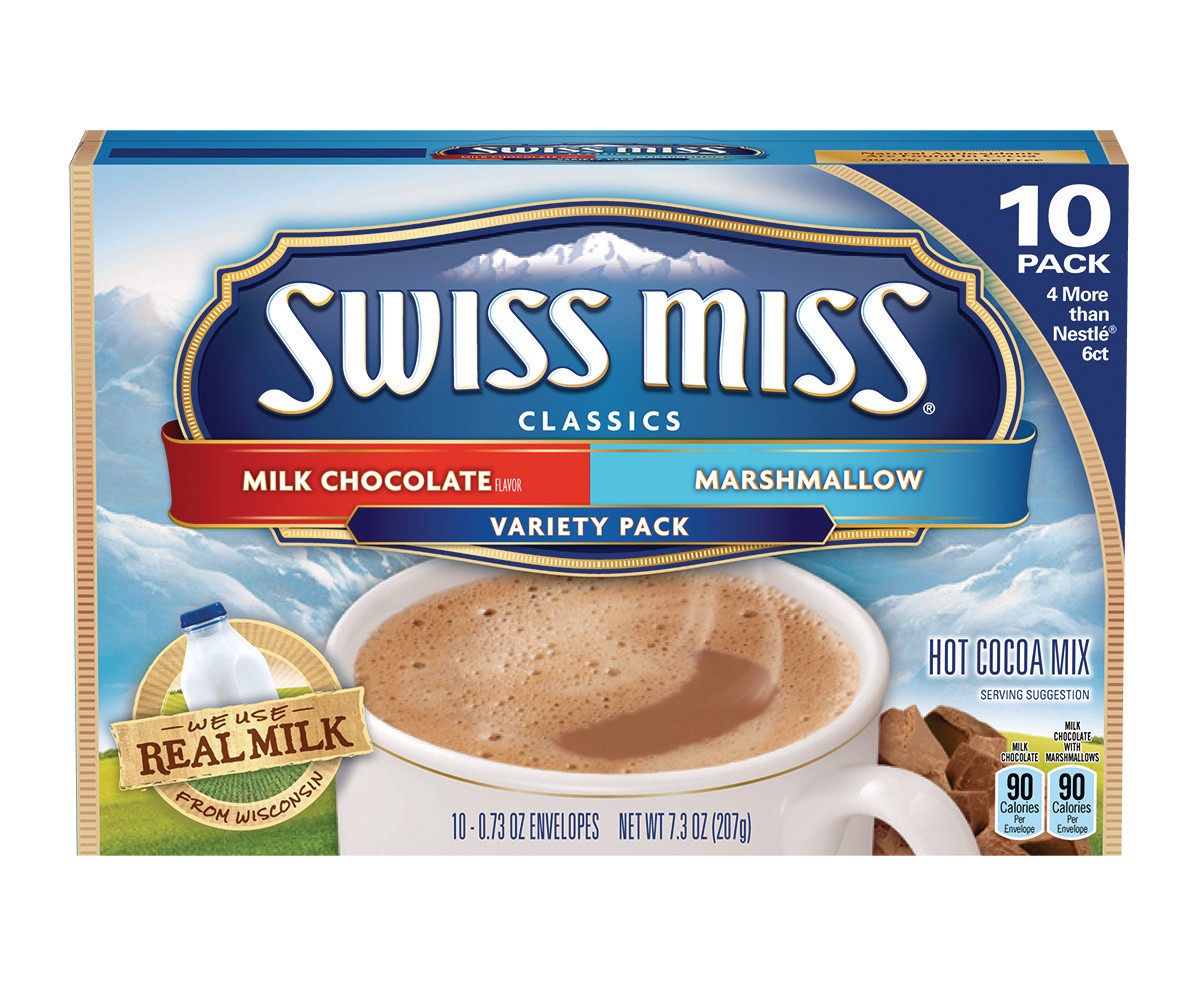 slide 1 of 4, Swiss Miss Classics Hot Cocoa Variety Pack, 10 Count 7.3 oz, 7.3 oz