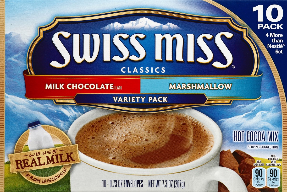 slide 4 of 4, Swiss Miss Classics Hot Cocoa Variety Pack, 10 Count 7.3 oz, 7.3 oz