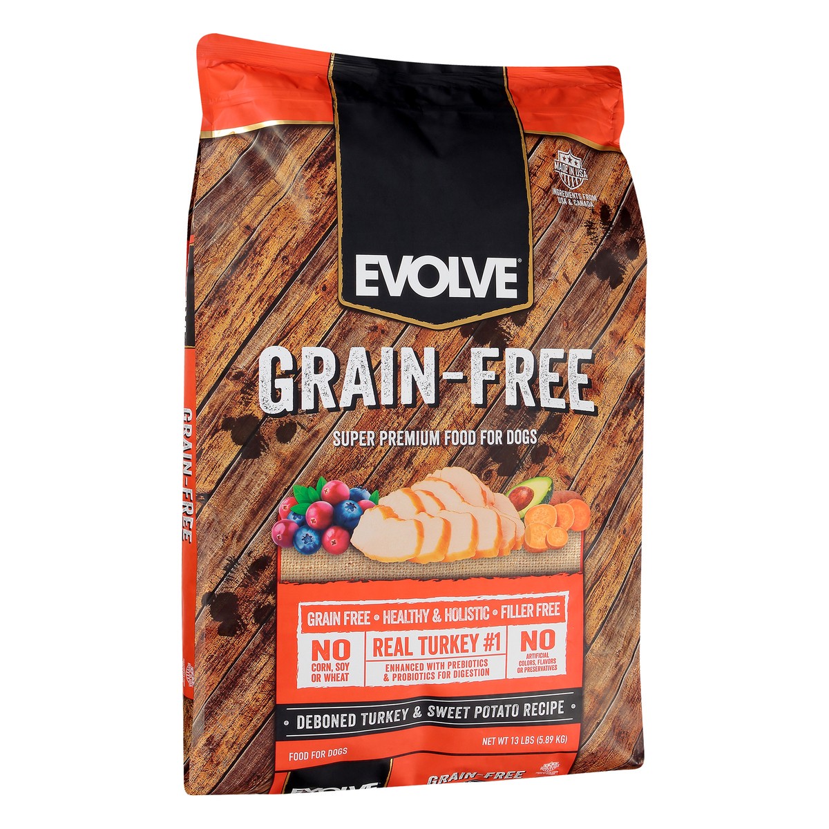 slide 7 of 9, Evolve Grain Free Turkey Dog Food, 13 lb