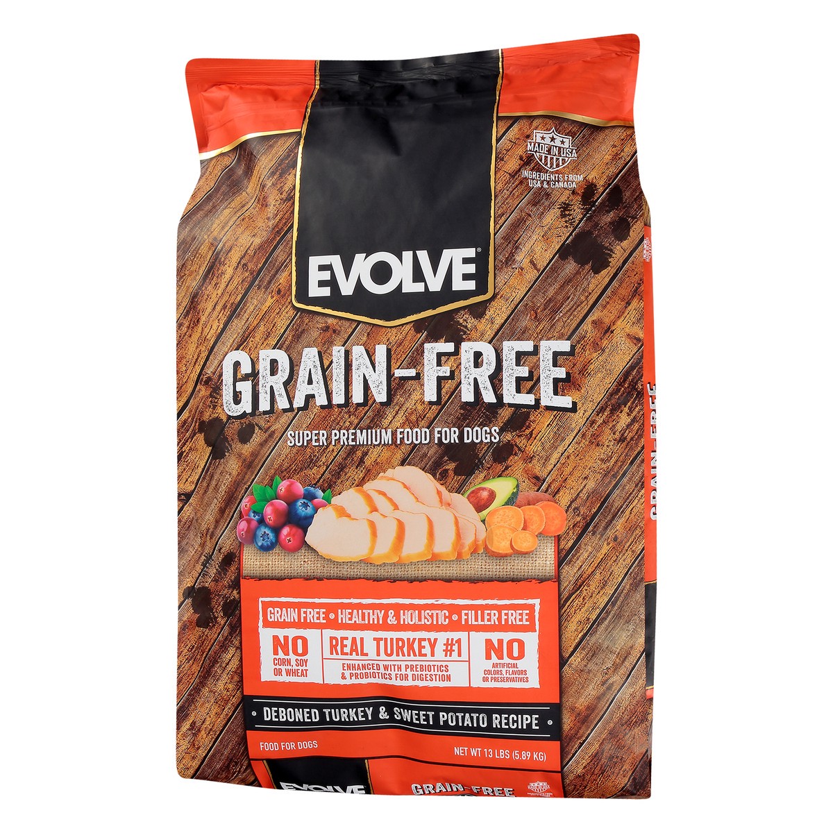 slide 6 of 9, Evolve Grain Free Turkey Dog Food, 13 lb