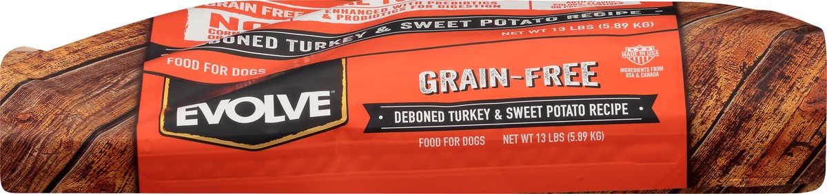 slide 8 of 9, Evolve Grain Free Turkey Dog Food, 13 lb