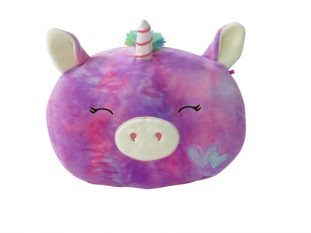 slide 1 of 1, Squishmallows Stackable Tie Dye Unicorn Plush, 12 in