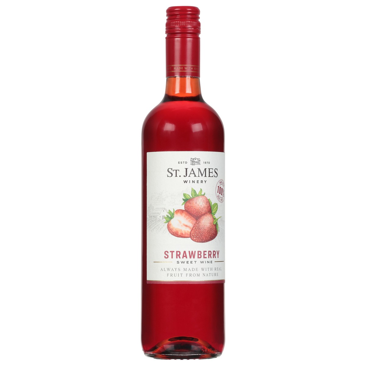 slide 6 of 9, St. James Winery Winery Strawberry Wine, 750 ml