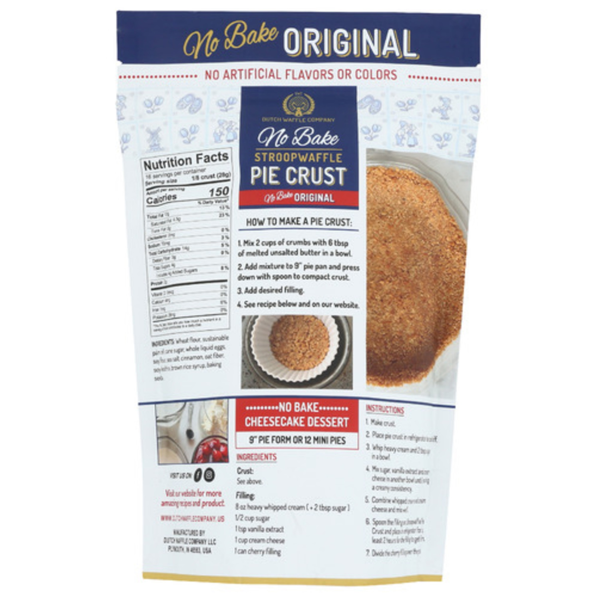 slide 2 of 9, Dutch Waffle Co No Bake Stroopwafel Pie Crust, 1 LB, 1 lb