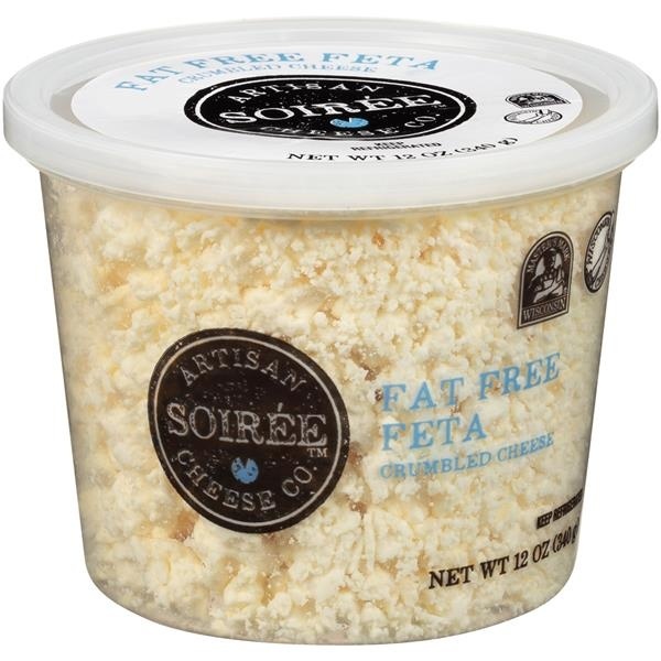 slide 1 of 1, Hy-vee Select Feta Fat Free Crumbled Cheese - 12 oz, 12 oz