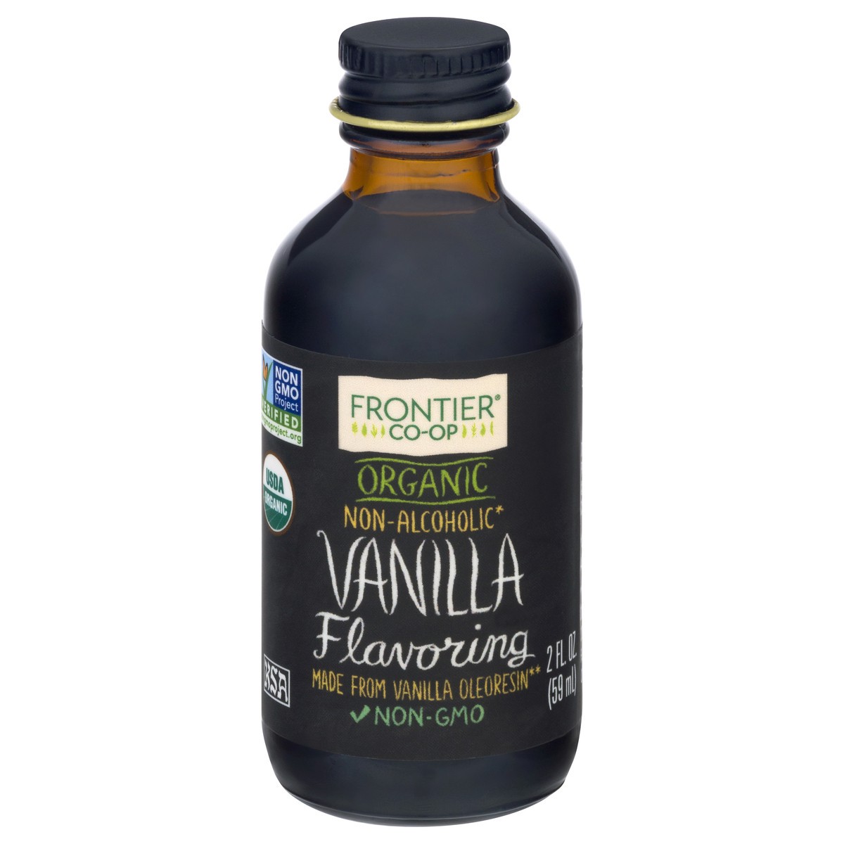 slide 1 of 1, Frontier Co Op Vanilla Flavoring, Organic, Non-Alcoholic, 2 oz