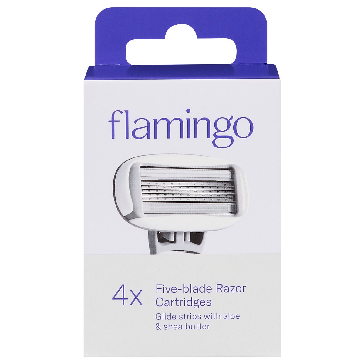 slide 1 of 9, Flamingo Five-Blade Razor Cartridges 4 ea, 1 ct