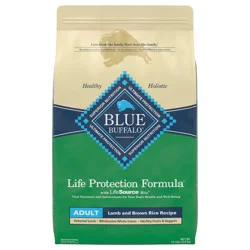 Blue Buffalo Life Protection Formula Natural Adult Dry Dog Food, Lamb and Brown Rice 15-lb