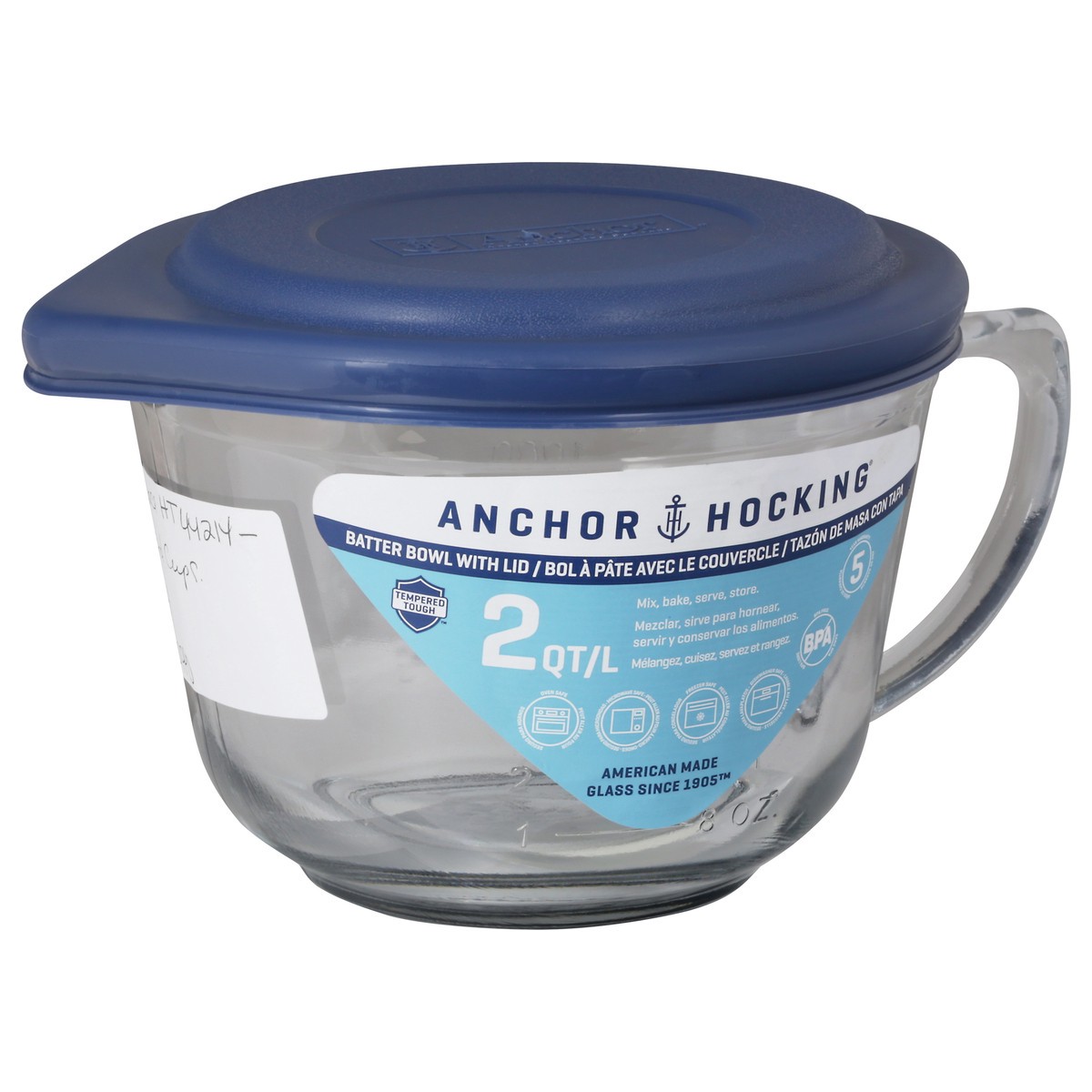 slide 3 of 9, Anchor Hocking 2 Quart Batter Bowl with Lid 1 ea, 1 ct