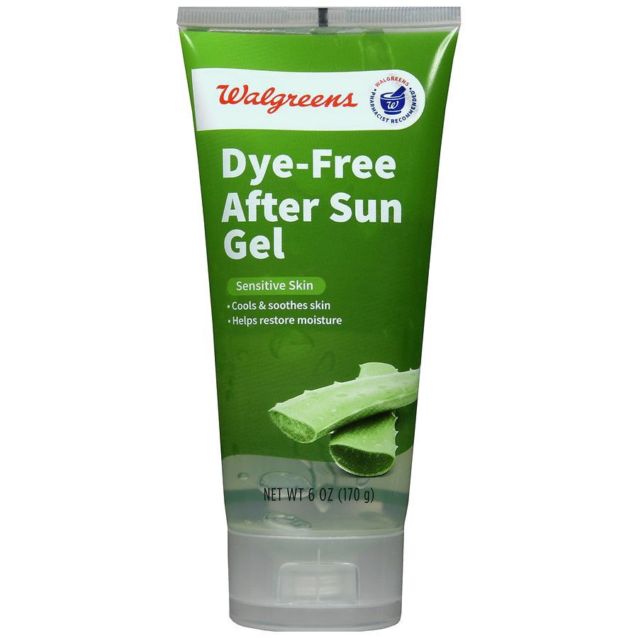 slide 2 of 5, Walgreens Aloe Vera After Sun Gel Sensitive, 6 oz