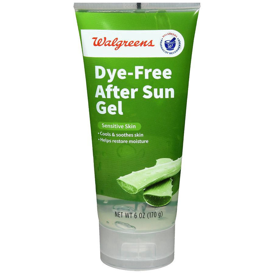 slide 1 of 5, Walgreens Aloe Vera After Sun Gel Sensitive, 6 oz