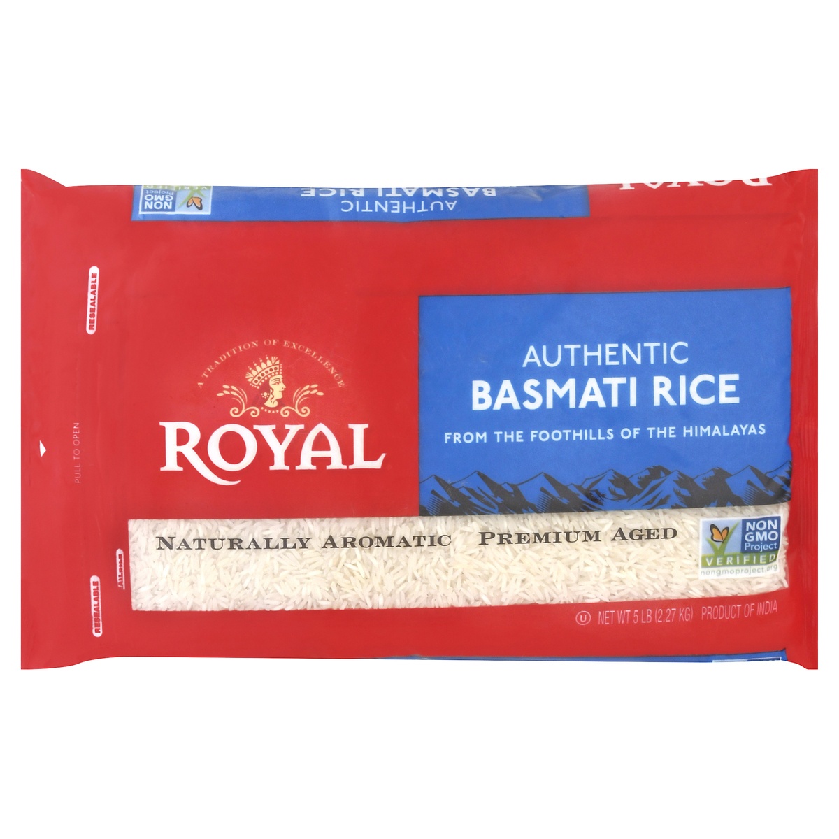 slide 1 of 1, Royal Authentic Basmati Rice 5 lb, 