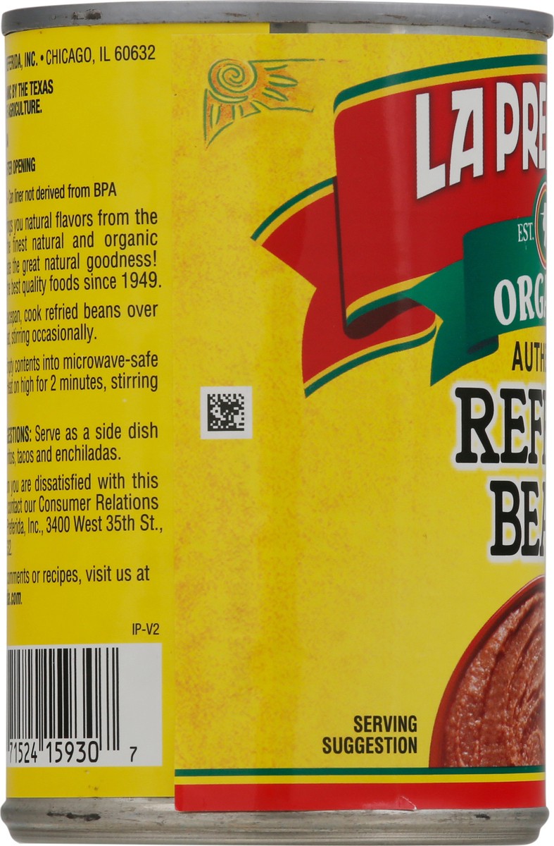 slide 5 of 9, La Preferida Organic Authentic Refried Beans 16 oz, 15 oz