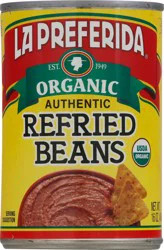 La Preferida Organic Authentic Refried Beans 16 oz