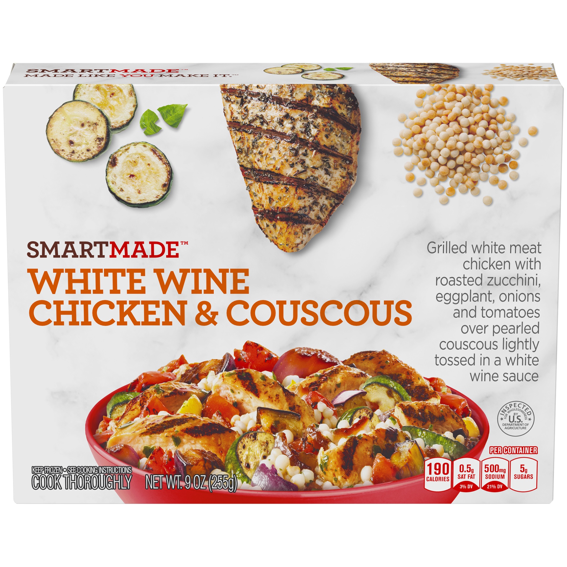 slide 1 of 6, Smart Made White Wine Chicken & Couscous, 9 oz