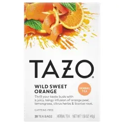 Tazo Wild Sweet Orange Caffeine-Free Herbal Tea - 20ct