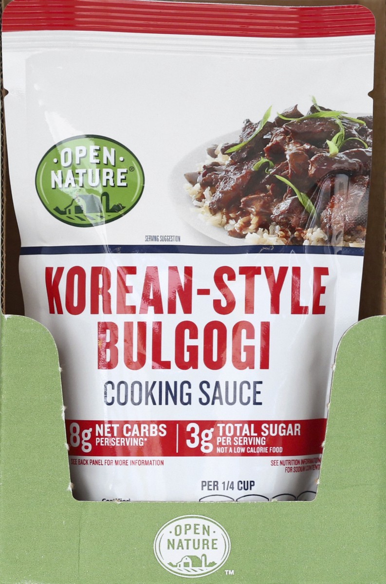 slide 8 of 11, Open Nature Opn Nat Sauce Cookin Korean Styl Bulgogi, 7 oz