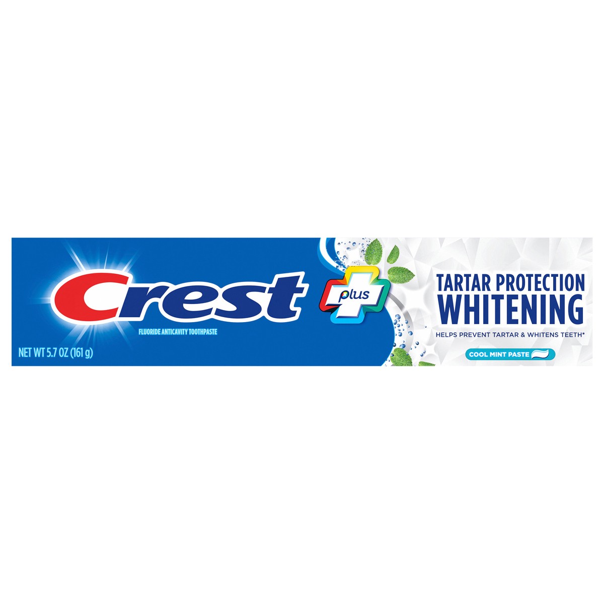 slide 1 of 2, Crest Plus Tartar Protection Toothpaste, Whitening Cool Mint, 5.7 oz, 5.7 oz