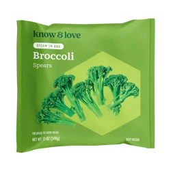 Know & Love Broccoli Spears 12 Ounces