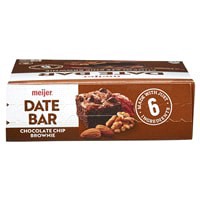 slide 21 of 29, Meijer Chewy Date Bar, Chocolate Chip Brownie, 6 ct