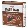 slide 15 of 29, Meijer Chewy Date Bar, Chocolate Chip Brownie, 6 ct