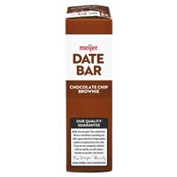 slide 3 of 29, Meijer Chewy Date Bar, Chocolate Chip Brownie, 6 ct