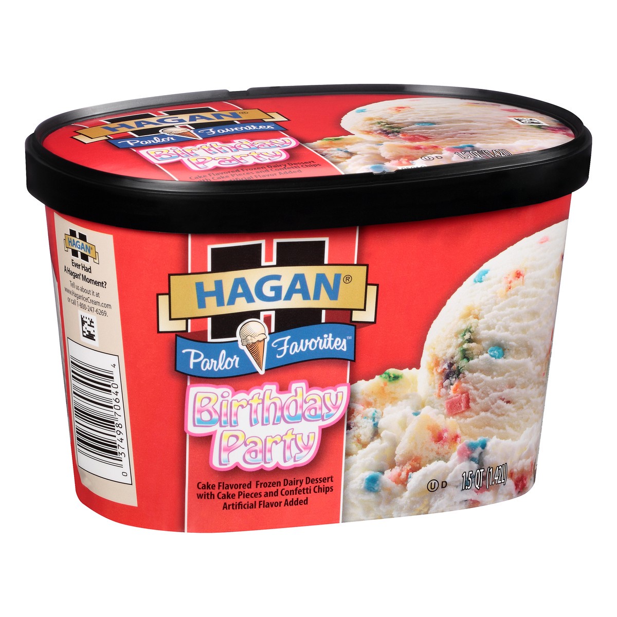 slide 2 of 10, Hagan Parlor Favorites Birthday Party Ice Cream 1.5 qt Tub, 1.42 liter