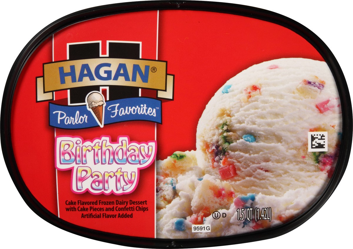 slide 5 of 10, Hagan Parlor Favorites Birthday Party Ice Cream 1.5 qt Tub, 1.42 liter